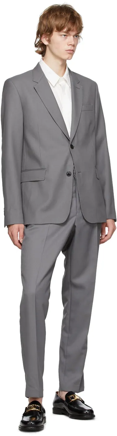 AMI Alexandre Mattiussi Grey Twill Carrot Trousers