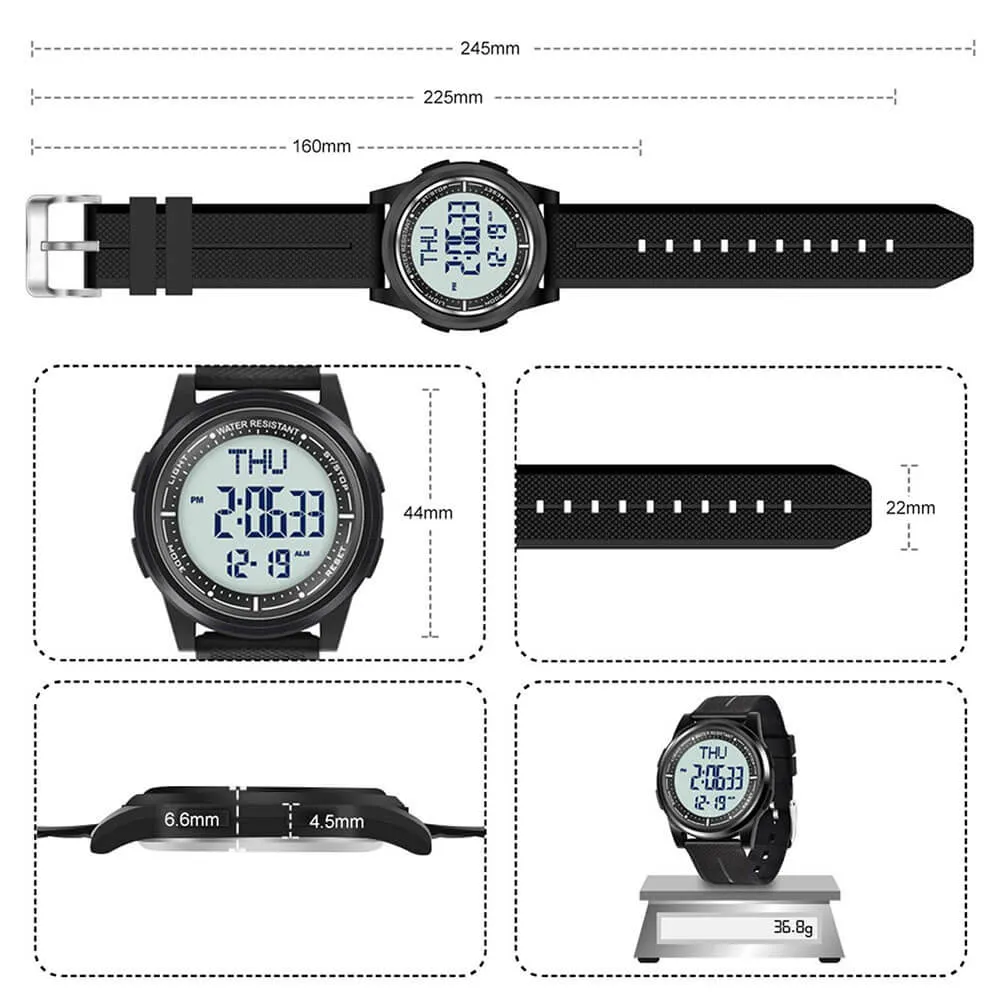 Beeasy AW02 Ultra-Thin Waterproof Digital Watch