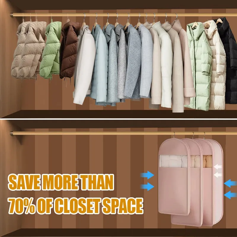 🔥Buy 4 get  20% off🔥Space Saving Hanging Garment Bag with Self Compression Zipper