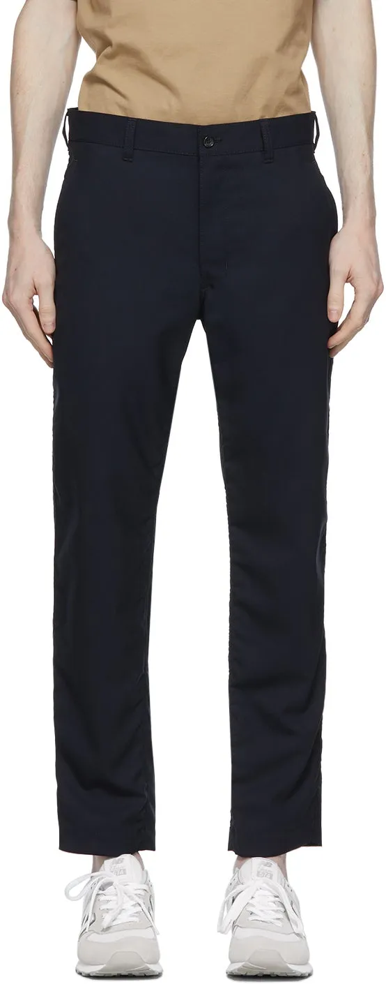 Comme des GarÃ§ons Homme Navy Tropical Wool Trousers