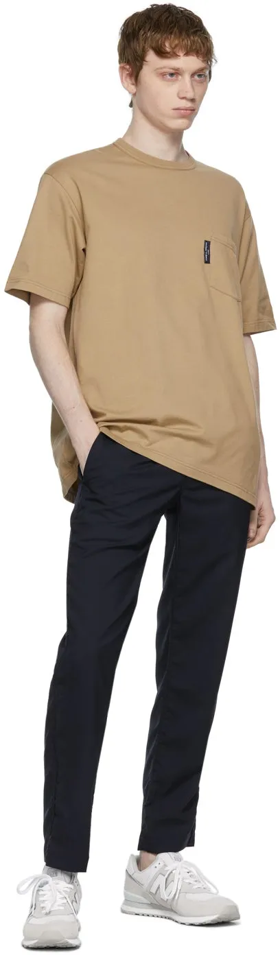 Comme des GarÃ§ons Homme Navy Tropical Wool Trousers