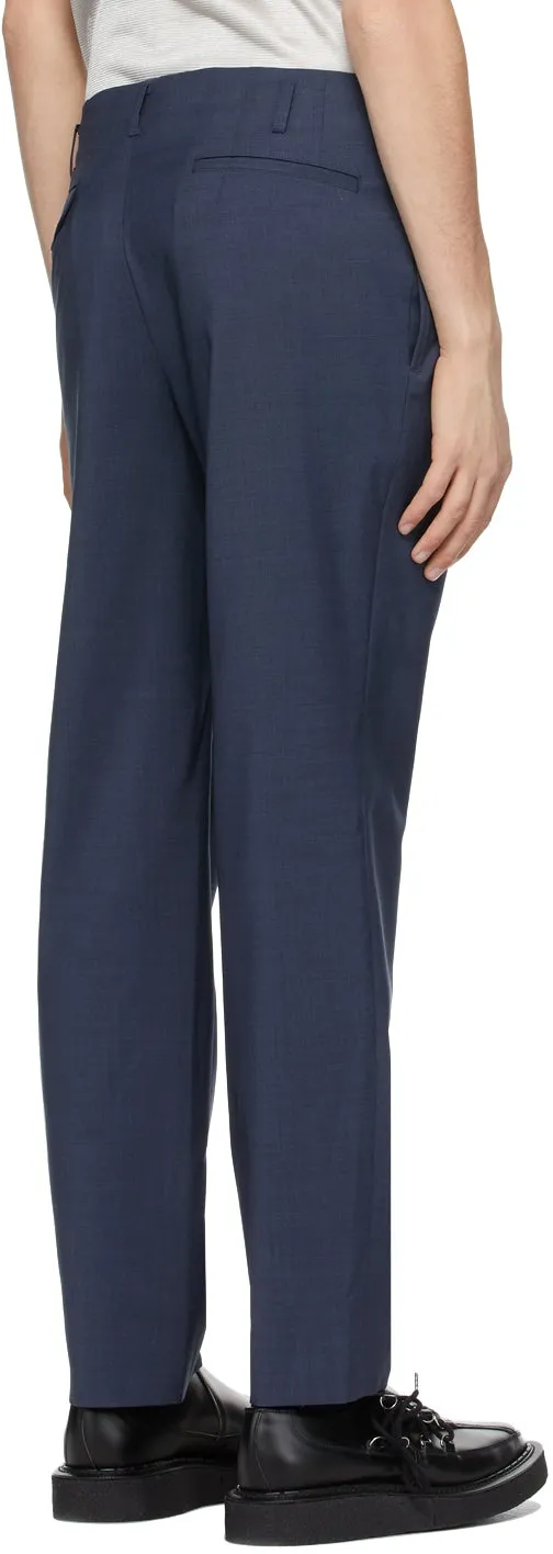 Comme des GarÃ§ons Homme Plus Blue Wool Trousers