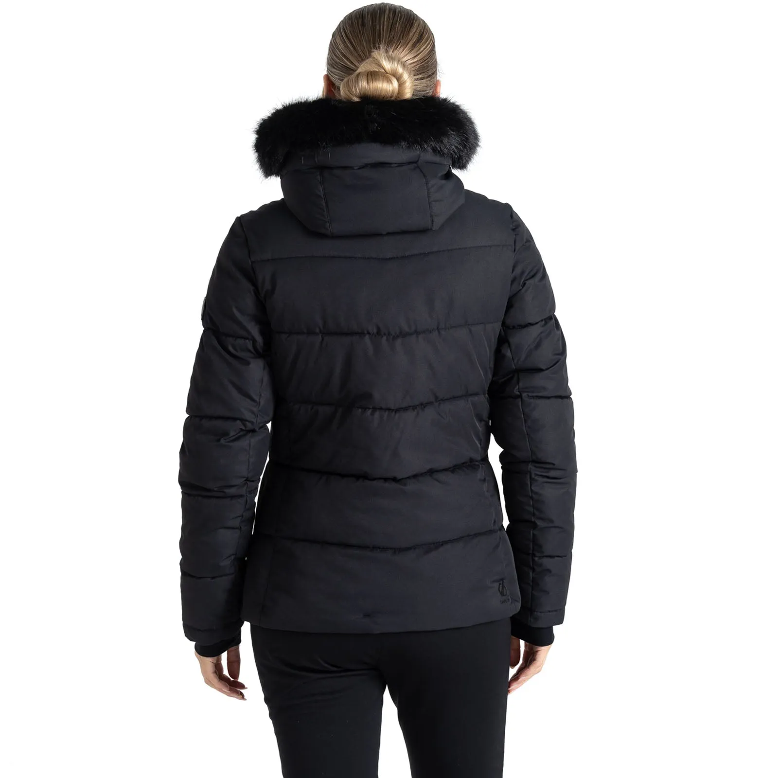 Dare 2 b Womens Glamourize IV Faux Fur Hooded Waterproof Ski Jacket - Black