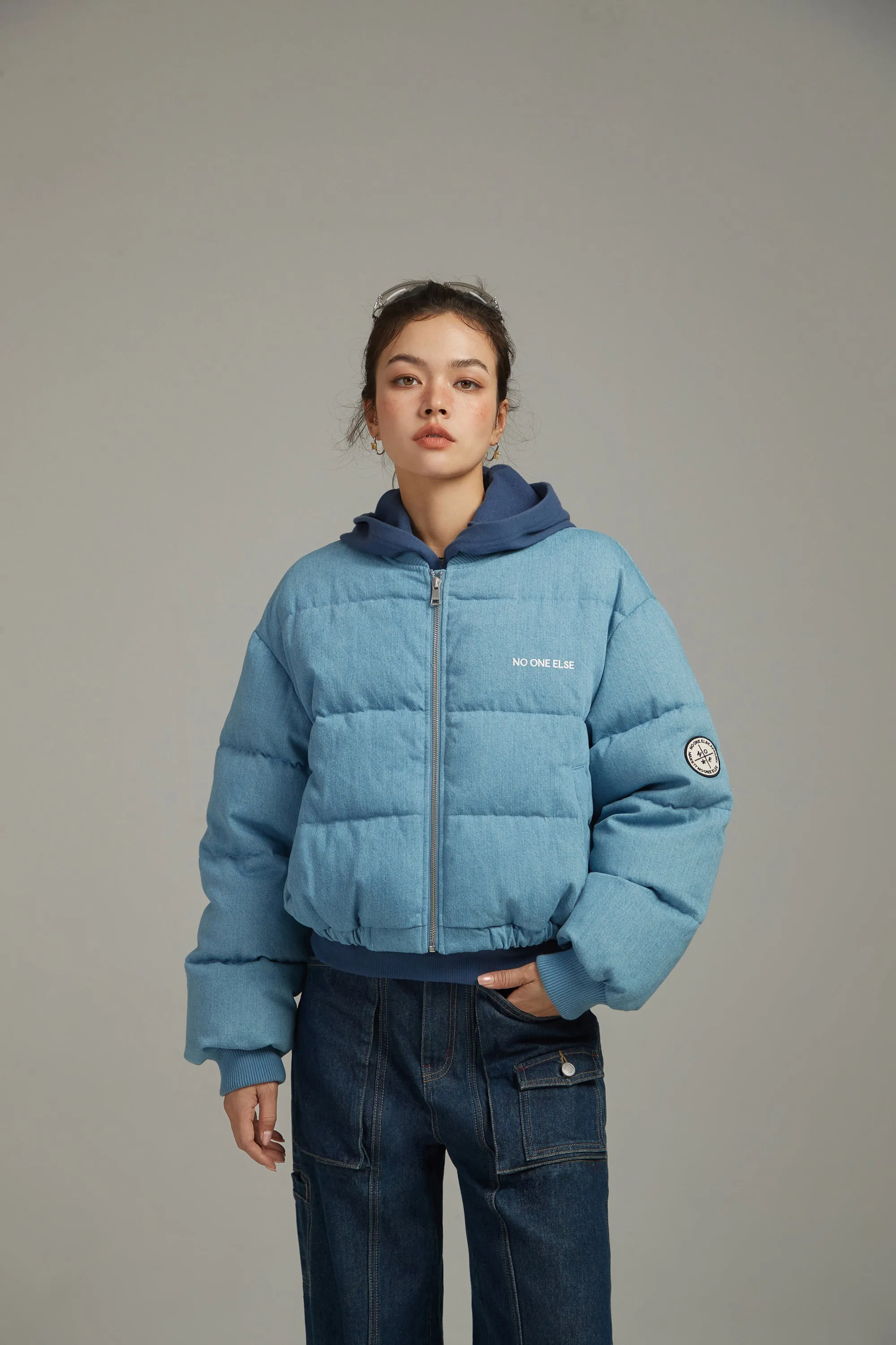 Duck Down Denim Padded Jacket