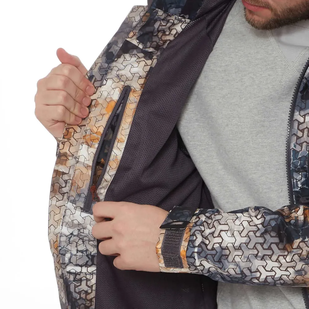 FHM Pharos Waterproof Camo Jacket 10000 mm Print Orange Grey