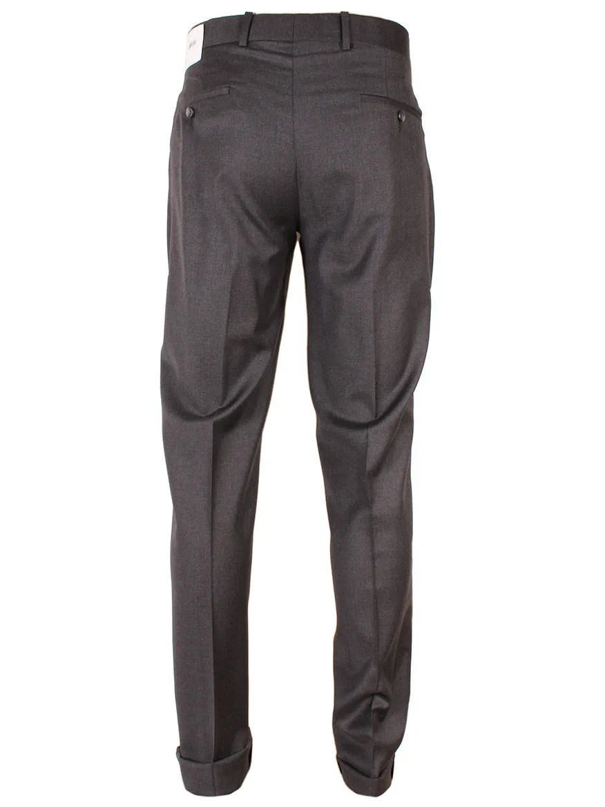Larrimor's Collection Reda Super 130s Wool Trousers in Charcoal