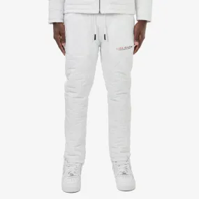 LIFE CODE WHITE QUILTED PANTS