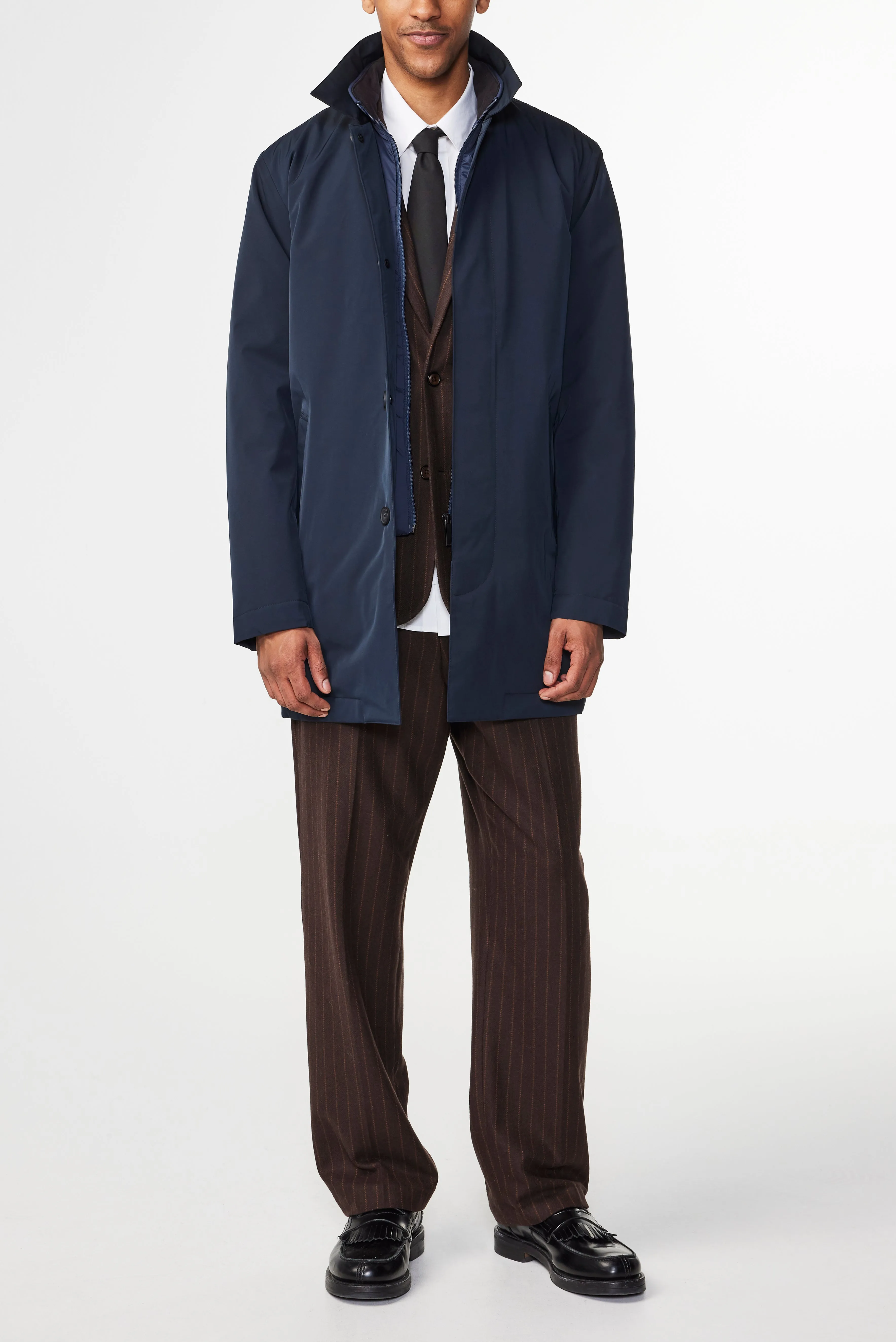 NN07 Blake 8240 Trench Coat in Navy
