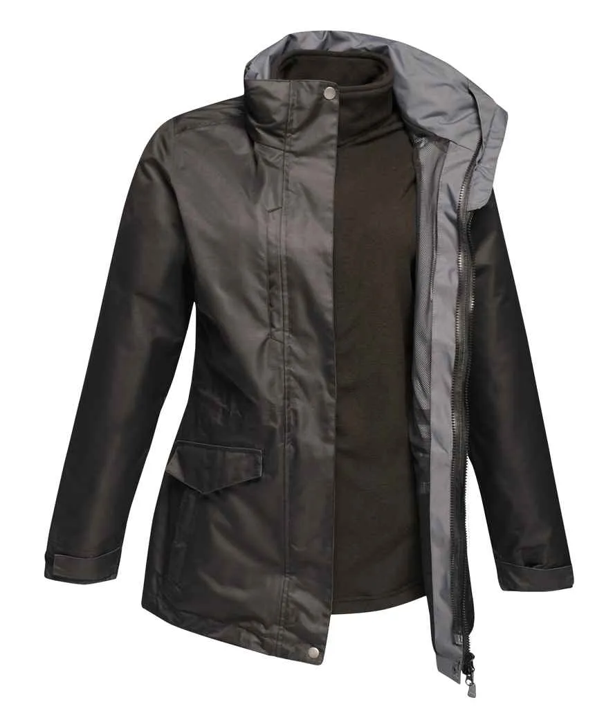Regatta Ladies Benson III 3-in-1 Breathable Jacket | Black/Black