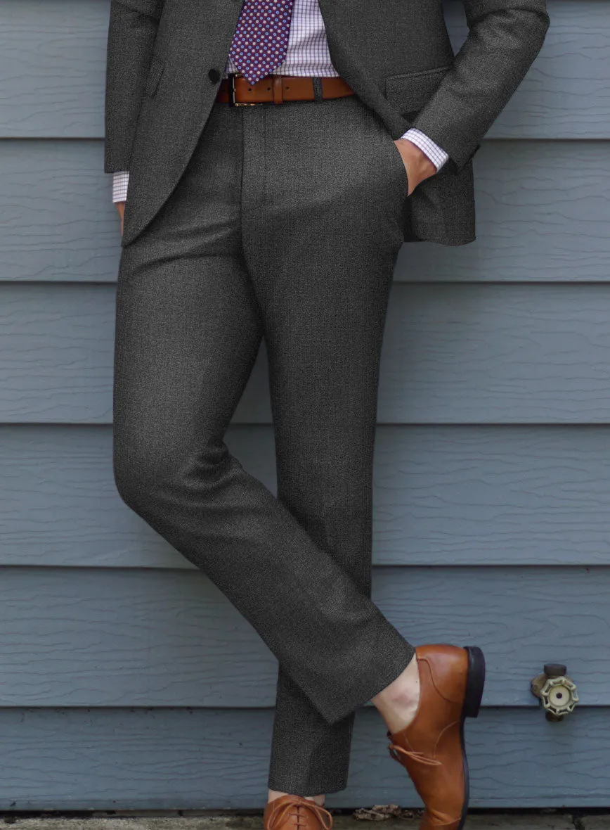Scabal Dark Charcoal Wool Pants