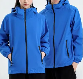 Softshell Jacket Outdoor Mountain Wear Autumn Windproof Waterproof Scraper Anti -scraper Hooded Zipper Pocket Big Size Jacket   X2413699