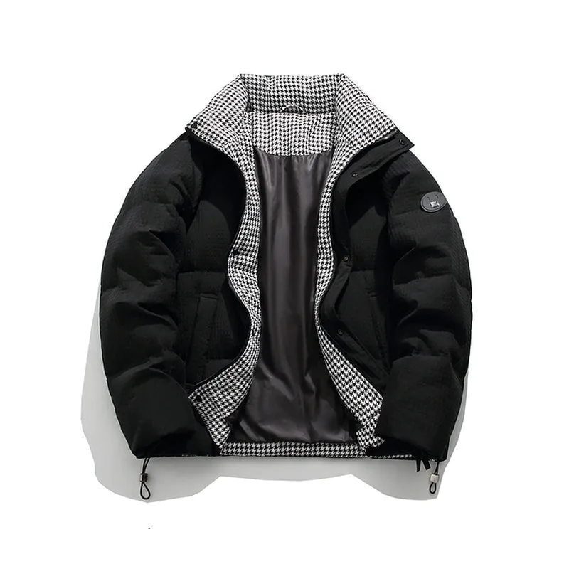 Waffle Pattern Down Jacket