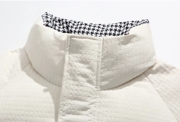 Waffle Pattern Down Jacket
