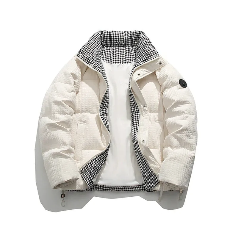 Waffle Pattern Down Jacket