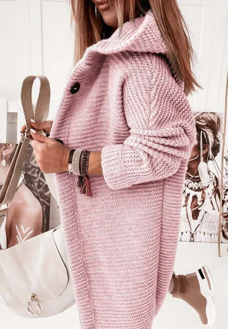 Women's Long-Sleeve Knitted Cardigan