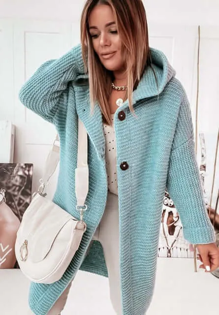 Women's Long-Sleeve Knitted Cardigan