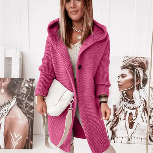 Women's Long-Sleeve Knitted Cardigan