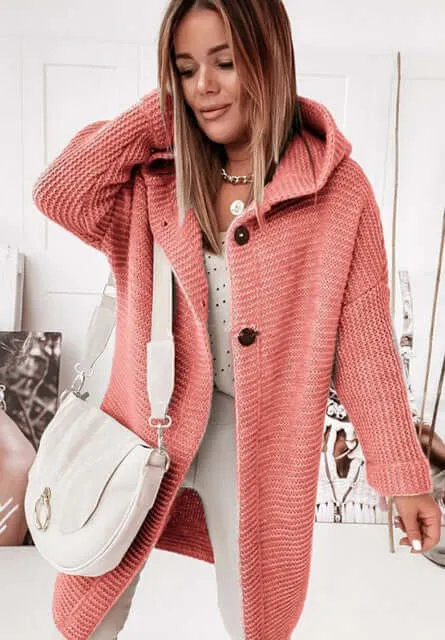 Women's Long-Sleeve Knitted Cardigan