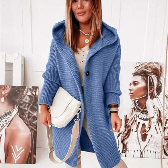 Women's Long-Sleeve Knitted Cardigan
