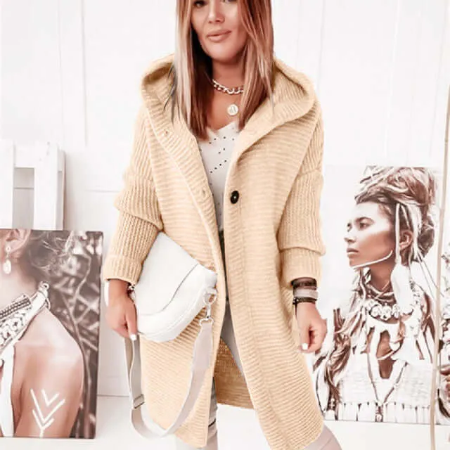 Women's Long-Sleeve Knitted Cardigan