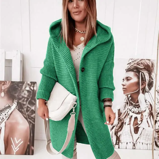 Women's Long-Sleeve Knitted Cardigan
